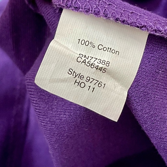 J.Crew Long Sleeve Cotton V-Neck Perfect Fit Tee Purple XS - Picture 5 of 5